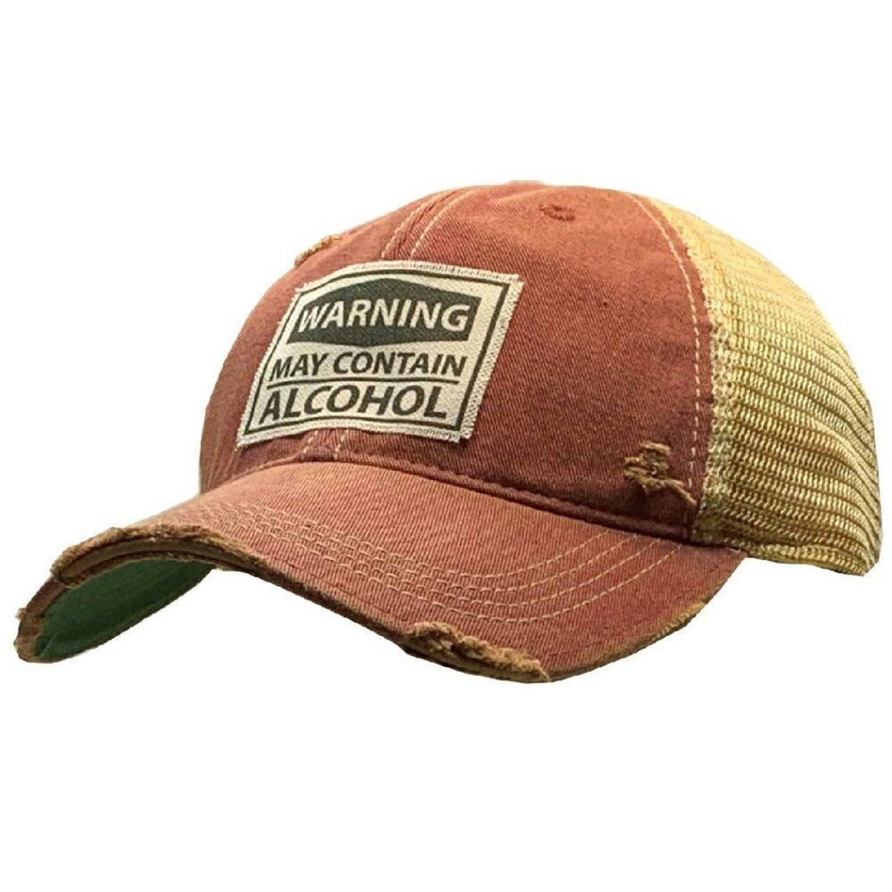 Distressed Trucker Cap Cotton Polyester Mesh Back Snapback Adjustable